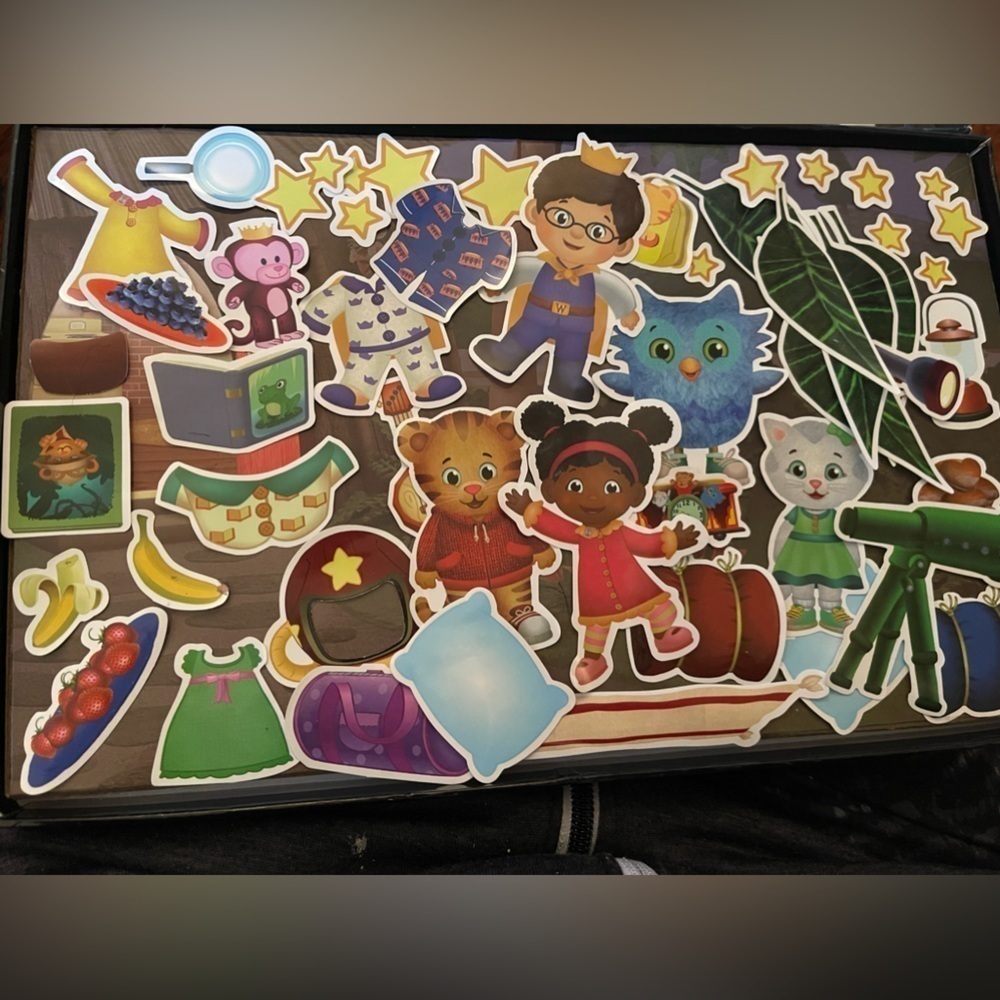 Colorforms Daniel Tiger's Neighborhood Play Set - Incomplete- 50 Color forms.